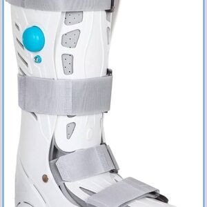 White and Gray Medical Walking Boot